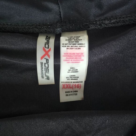 Women's ZeroXposur Action Shorts UPF 30+ Swim Sports Quick Dry Black Active XXL - Picture 9 of 10